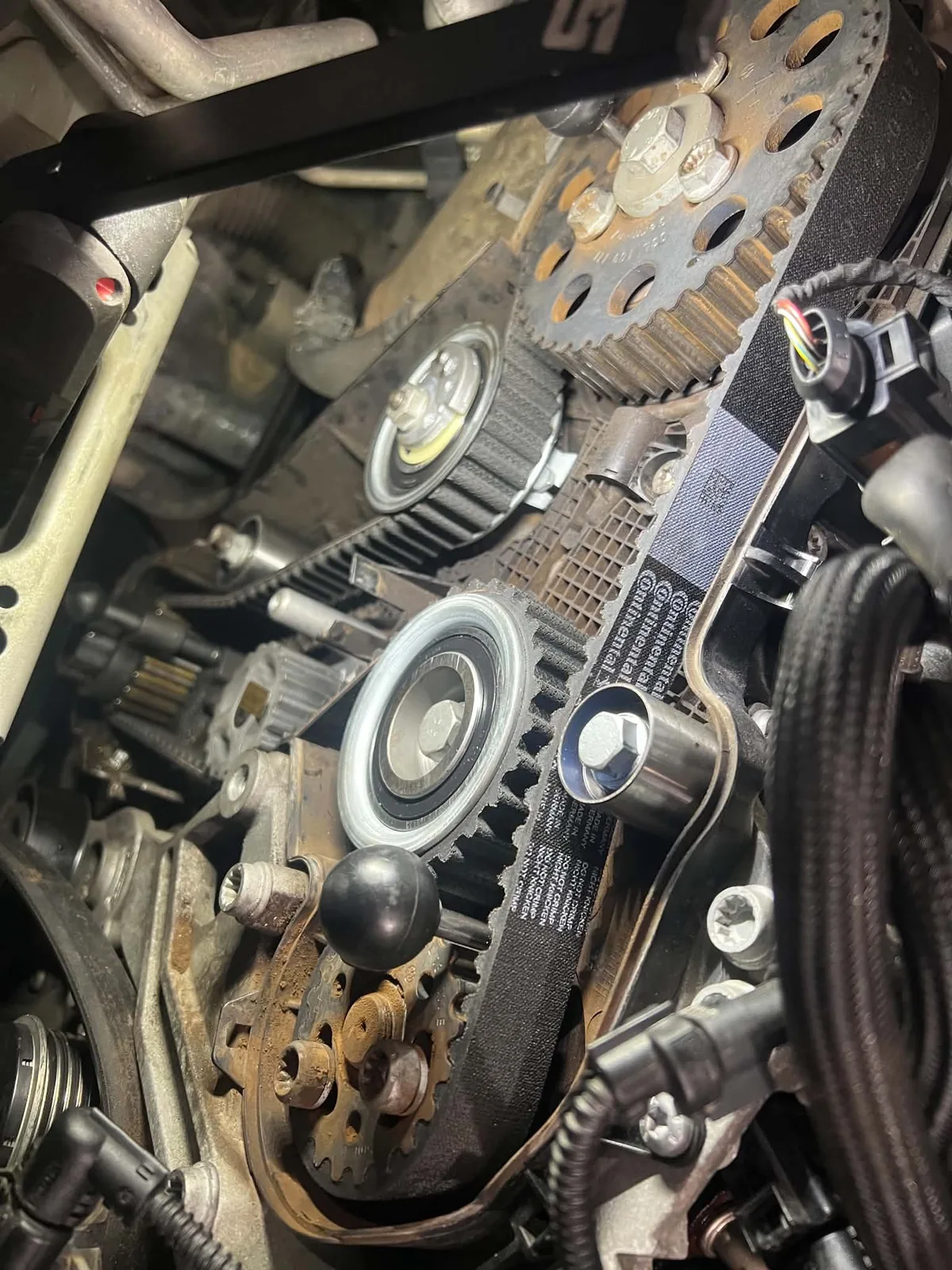 Timing belt installation at MES